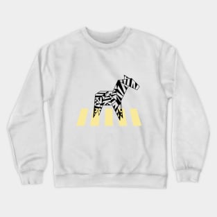 Abstract Minimalist Zebra Crossing Crewneck Sweatshirt